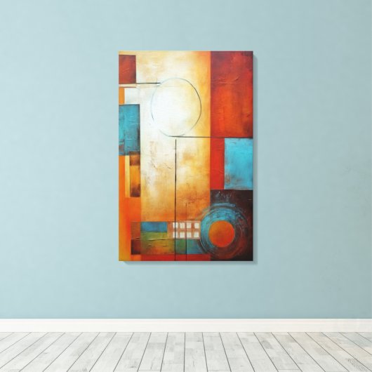 Abstracte kunst op canvas afdruk (Insitu (Houten vloer))