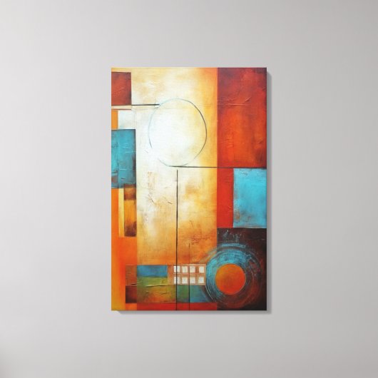 Abstracte kunst op canvas afdruk (Voorkant)