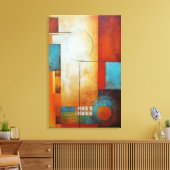 Abstracte kunst op canvas afdruk (Insitu (Woonkamer))