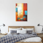 Abstracte kunst op canvas afdruk (Insitu (Slaapkamer))