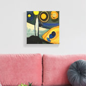 abstracte kunst op canvas afdruk (Insitu (Woonkamer))