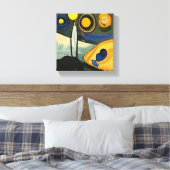 abstracte kunst op canvas afdruk (Insitu (Slaapkamer))