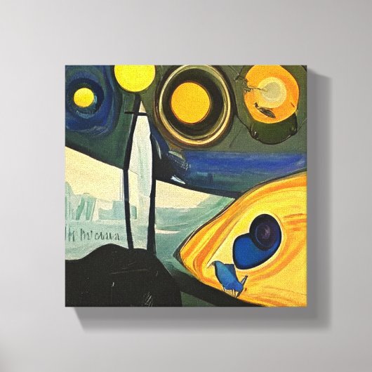 abstracte kunst op canvas afdruk (Voorkant)