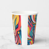 Abstracte kunst op Coffee Two Tone Mok Papieren Bekers (Rechts)