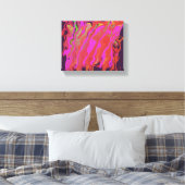 Abstracte kunst op doek in paarse, digitale kunst. canvas afdruk (Insitu (Slaapkamer))