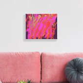 Abstracte kunst op doek in paarse, digitale kunst. canvas afdruk (Insitu (Woonkamer))
