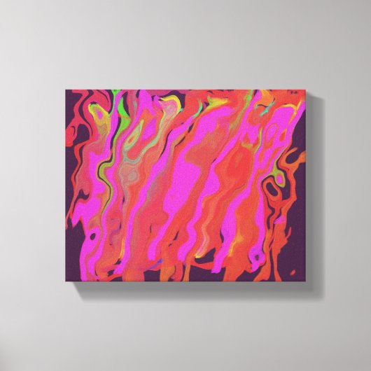 Abstracte kunst op doek in paarse, digitale kunst. canvas afdruk (Voorkant)