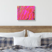 Abstracte kunst op doek in paarse, digitale kunst. canvas afdruk (Insitu (Slaapkamer))