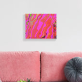 Abstracte kunst op doek in paarse, digitale kunst. canvas afdruk (Insitu (Woonkamer))
