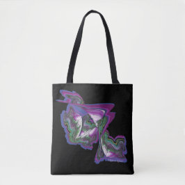 Abstracte kunst op een tote bag