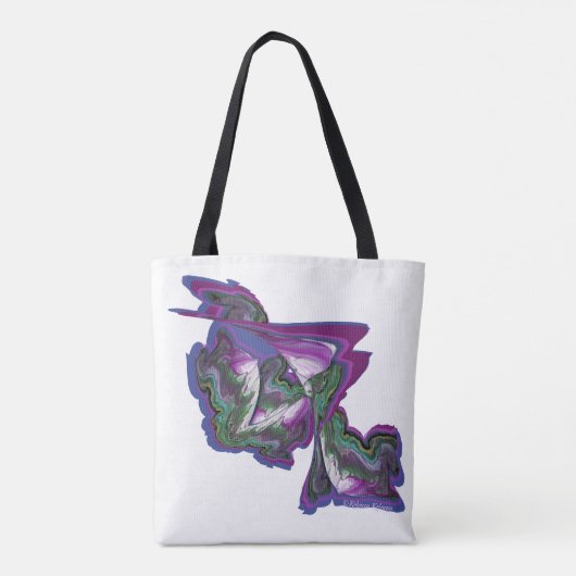 Abstracte kunst op een tote bag (Achterkant)