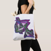 Abstracte kunst op een tote bag (Dichtbij)