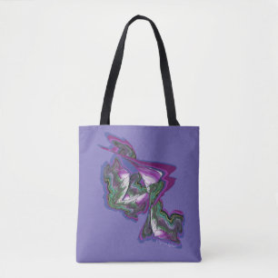 Abstracte kunst op een tote bag