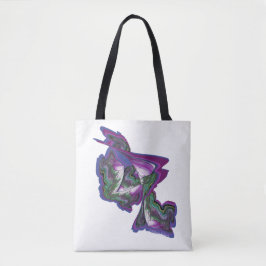 Abstracte kunst op een tote bag