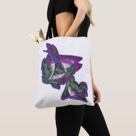 Abstracte kunst op een tote bag