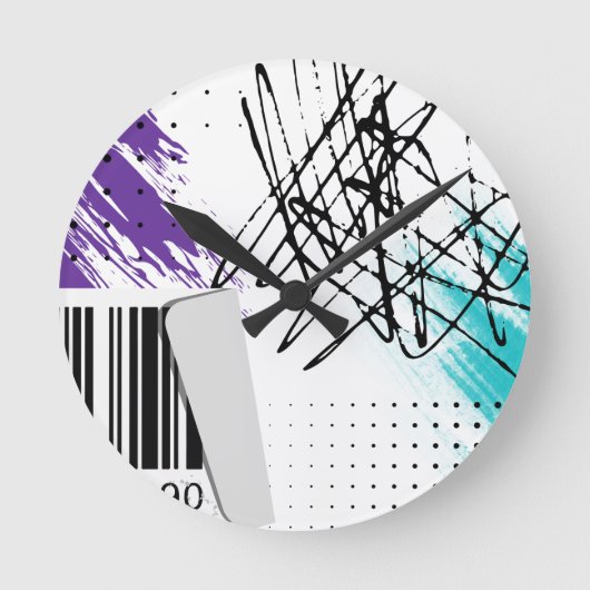 Abstracte kunst op een wandklok (Voorkant)