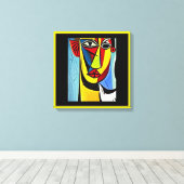 Abstracte kunst op gespannen canvas print (Insitu (Houten vloer))
