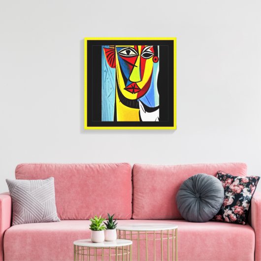 Abstracte kunst op gespannen canvas print (Insitu (Woonkamer))