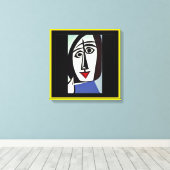Abstracte kunst op gespannen canvasprint canvas afdruk (Insitu (Houten vloer))