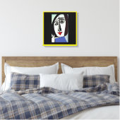 Abstracte kunst op gespannen canvasprint canvas afdruk (Insitu (Slaapkamer))