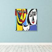 Abstracte kunst op gespannen canvasprint canvas afdruk (Insitu (Houten vloer))