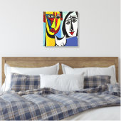 Abstracte kunst op gespannen canvasprint canvas afdruk (Insitu (Slaapkamer))