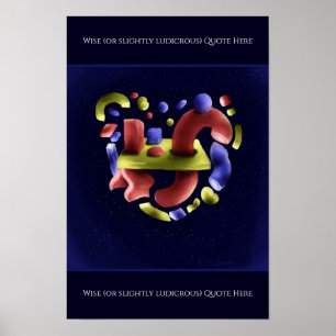 Abstracte kunst op print, waarde poster papier (ma