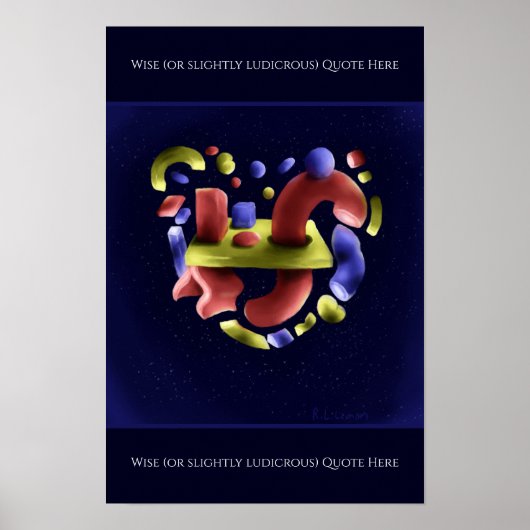 Abstracte kunst op print, waarde poster papier (ma (Voorkant)