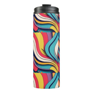 Abstracte Kunst op Thermische Tumbler Thermosbeker