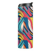 Abstracte Kunst op Thermische Tumbler Thermosbeker (Gedraaid links)