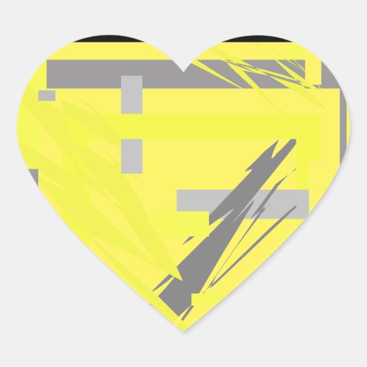 Abstracte Kunst over Energie en Kracht Hart Sticker (Voorkant)