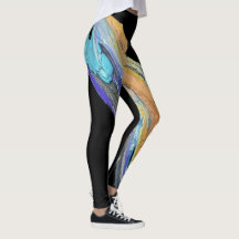 abstracte kunst overgebracht naar uw leggings