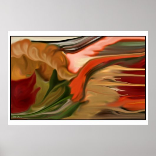 Abstracte Kunst Overvloed Poster (Voorkant)