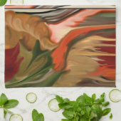 Abstracte Kunst Overvloed Theedoek (Gevouwen)