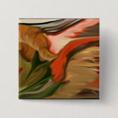 Abstracte kunst overvloed vierkante button 5,1 cm (Voorkant)