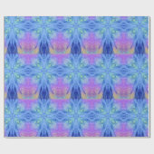 Abstracte kunst paars blauw groen cadeautje omloop cadeaupapier (Vlak)