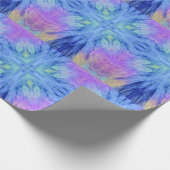 Abstracte kunst paars blauw groen cadeautje omloop cadeaupapier (Hoek)