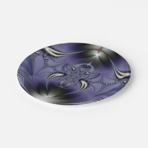 Abstracte Kunst Paars Ornament Papieren Bordje