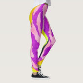 Abstracte kunst Paarse elektrificerende Leggings (Rechts)