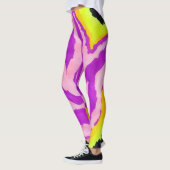 Abstracte kunst Paarse elektrificerende Leggings (Links)