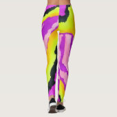 Abstracte kunst Paarse elektrificerende Leggings (Achterkant)