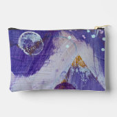 Abstracte kunst paarse en witte maanberg etui (Achterkant)