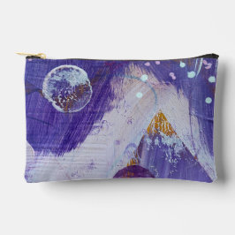 Abstracte kunst paarse en witte maanberg etui