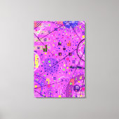 Abstracte Kunst: Paarse Glitch Canvas Afdruk (Voorkant)