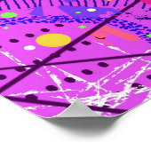Abstracte Kunst: Paarse Glitch Poster (Hoek)