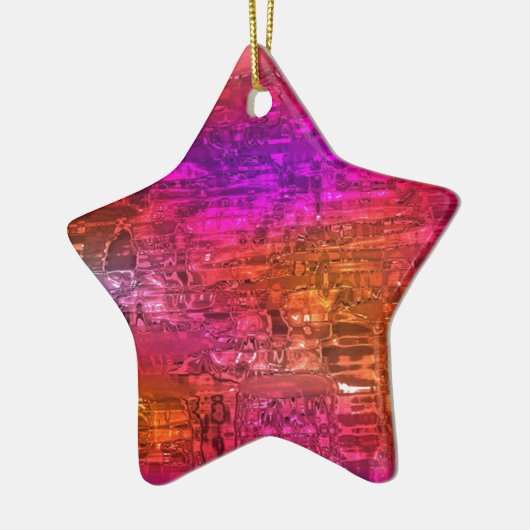 Abstracte kunst, Paarse Oranje roze Keramisch Ornament (Links)