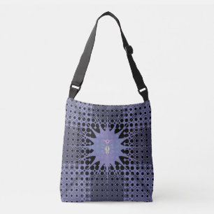 Abstracte Kunst Paarse Ruimte Fractal Crossbody Tas