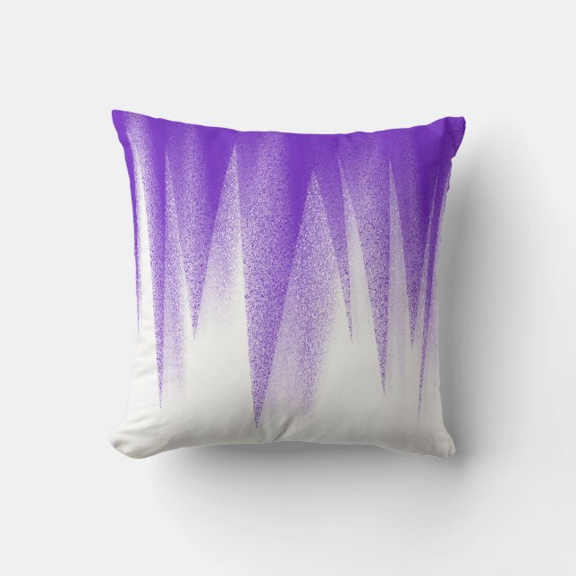 Abstracte kunst Pastel Lavender Paars White Kussen (Voorkant)