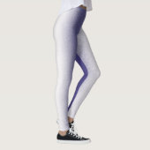 Abstracte kunst Pastel Lavender Paars White Leggings (Rechts)