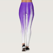 Abstracte kunst Pastel Lavender Paars White Leggings (Achterkant)